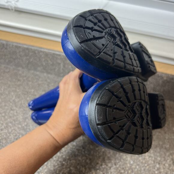 UGG Sienna Glossy Navy Blue Rubber Pull-On Waterproof Rain Boots Womens Sz 9-9.5 - Picture 6 of 10